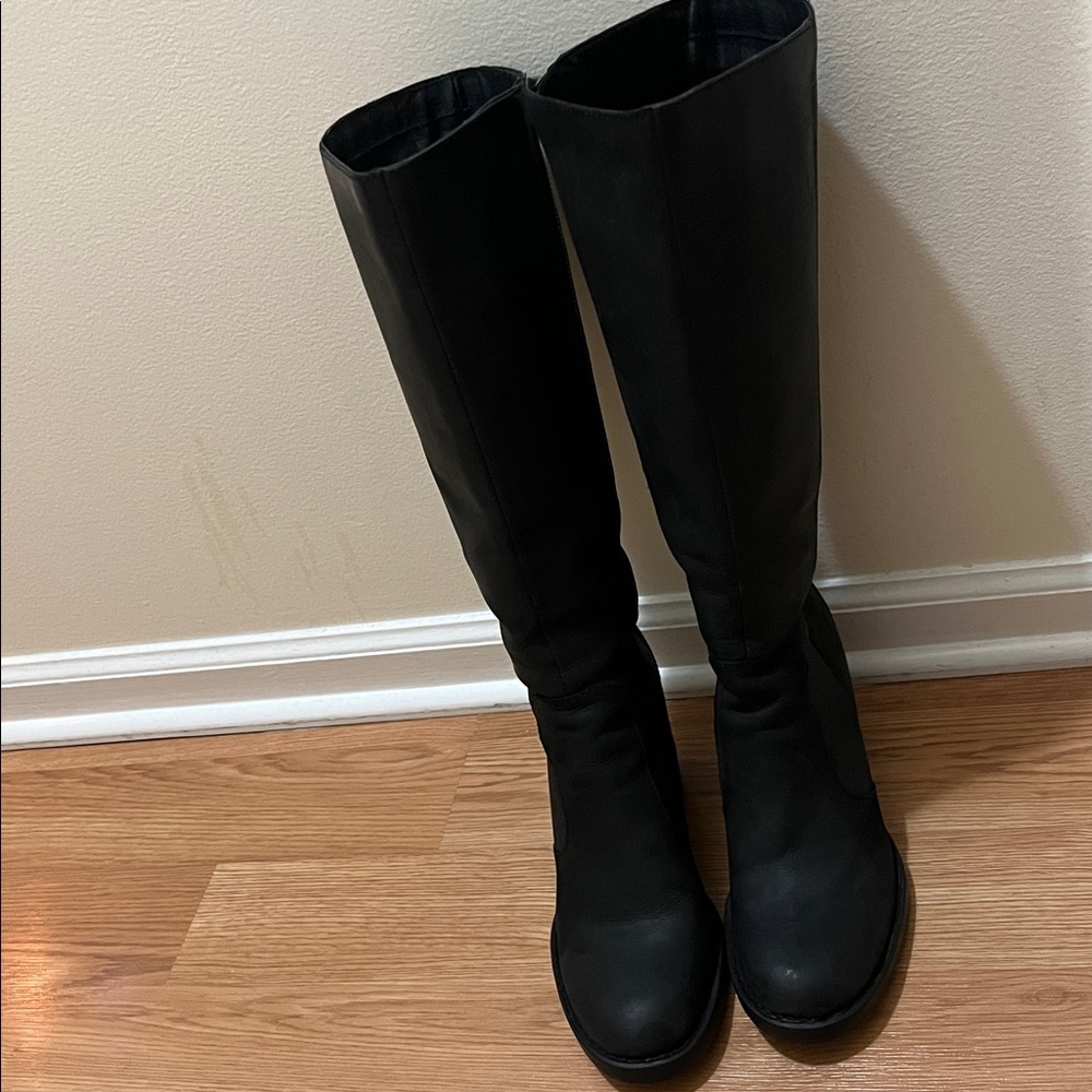 Black Heeled Boots Born